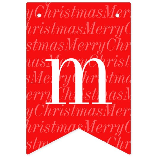 Modern snow Merry Christmas バンティングフラッグ (第2の旗)