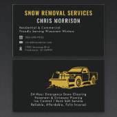 Modern Snow Plowing Removal Black Gold 名刺