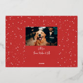 Modern Snow Script 2 Photo 箔シーズンカード (裏面)