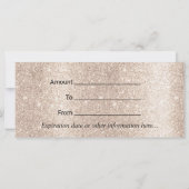Modern Snowflake Gold Glitter Gift Certificate (裏面)