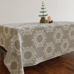 Modern Snowflake Gray Christmas Holiday Tablecloth テーブルクロス<br><div class="desc">A simple design of various hand drawn snowflakes with a silver-ish tint on a silver gray colored background. If you like this design,  feel free to make it unique to you by changing the background color to suit your holiday decor by pressing the customize button.</div>