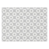 Modern Snowflake Gray Christmas Holiday Tablecloth テーブルクロス (正面(横))