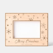 Modern Snowflake Pattern Merry Christmas レーザー彫刻フレーム (正面)