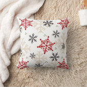 Modern Snowflake Throw Pillow クッション (ブランケット)