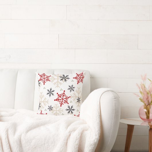 Modern Snowflake Throw Pillow クッション (ソファ)