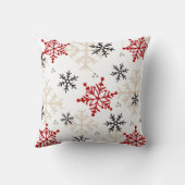 Modern Snowflake Throw Pillow クッション (裏面)
