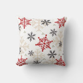 Modern Snowflake Throw Pillow クッション (正面)