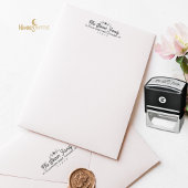 Modern Snowflake Winter Family Rubber Stamp セルフインキングスタンプ