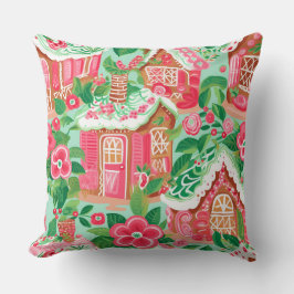 Modern Snowflake Winter Pillow – Neutral クッション