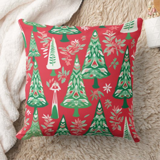 Modern Snowflake Winter Pillow – Neutral クッション (ブランケット)