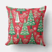 Modern Snowflake Winter Pillow – Neutral クッション (正面)