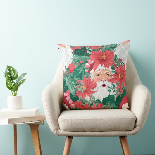 Modern Snowflake Winter Pillow – Neutral クッション (椅子)