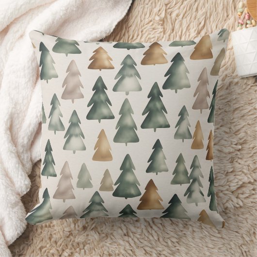 Modern Snowflake Winter Pillow – Neutral クッション (ブランケット)