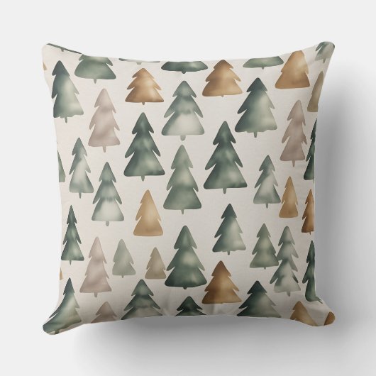 Modern Snowflake Winter Pillow – Neutral クッション (裏面)