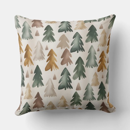 Modern Snowflake Winter Pillow – Neutral クッション (裏面)