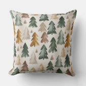 Modern Snowflake Winter Pillow – Neutral クッション (正面)