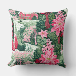 Modern Snowflake Winter Pillow – Neutral クッション