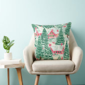 Modern Snowflake Winter Pillow – Neutral クッション (椅子)