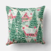 Modern Snowflake Winter Pillow – Neutral クッション (裏面)