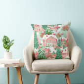 Modern Snowflake Winter Pillow – Neutral クッション (椅子)