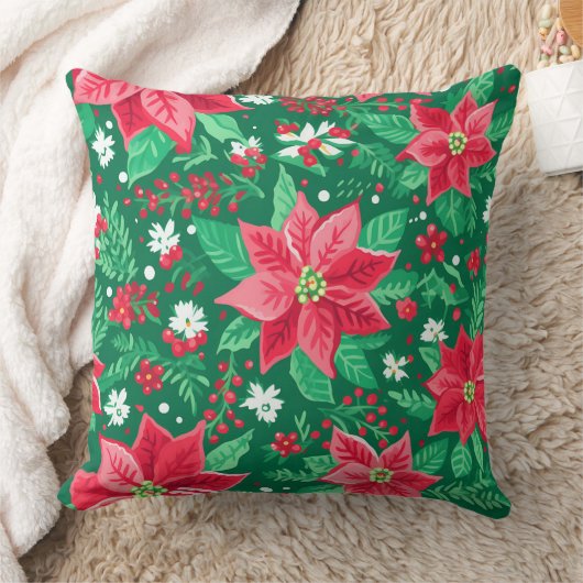 Modern Snowflake Winter Pillow – Neutral クッション (ブランケット)