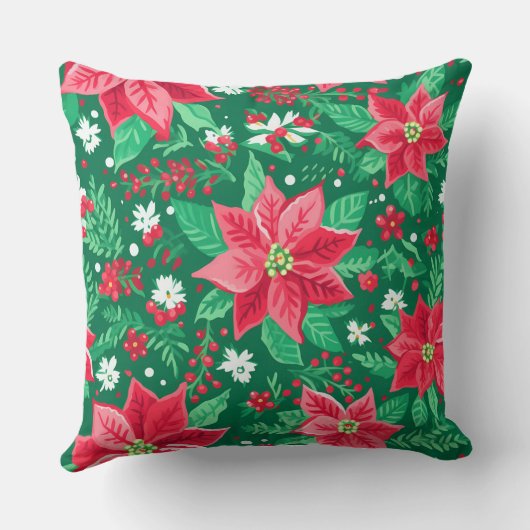 Modern Snowflake Winter Pillow – Neutral クッション (裏面)