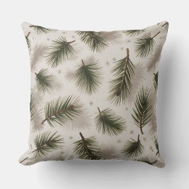 Modern Snowflake Winter Pillow – Neutral クッション