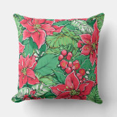 Modern Snowflake Winter Pillow – Neutral クッション (正面)