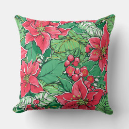 Modern Snowflake Winter Pillow – Neutral クッション