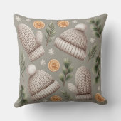 Modern Snowflake Winter Pillow – Neutral クッション (裏面)