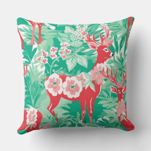 Modern Snowflake Winter Pillow – Neutral クッション (裏面)