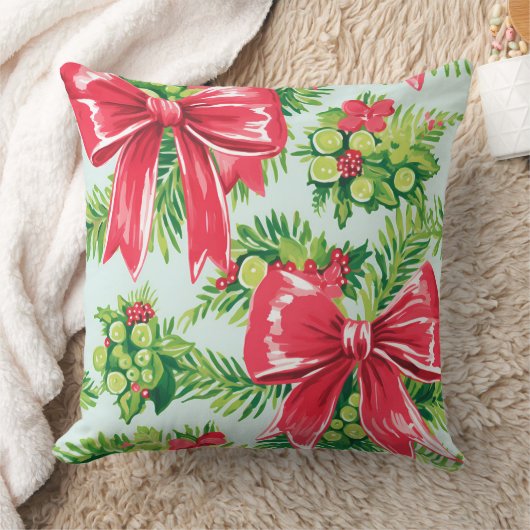 Modern Snowflake Winter Pillow – Neutral クッション (ブランケット)