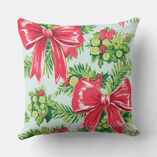 Modern Snowflake Winter Pillow – Neutral クッション (裏面)