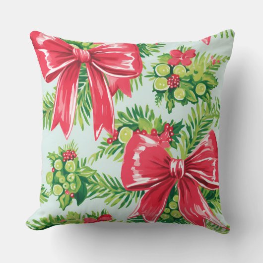 Modern Snowflake Winter Pillow – Neutral クッション (正面)