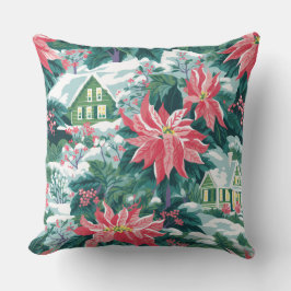 Modern Snowflake Winter Pillow – Neutral クッション