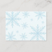 Modern Snowflakes Boy Baby Shower Book Request エンクロージャーカード (裏面)