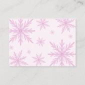 Modern Snowflakes Girl Baby Shower Book Request エンクロージャーカード (裏面)
