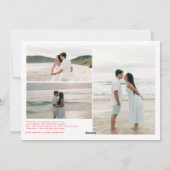 Modern So Very Joyful Christmas Couples Red シーズンカード (裏面)