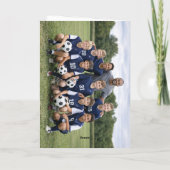 Modern Soccer Team Photo Coach サンキューカード (裏面)