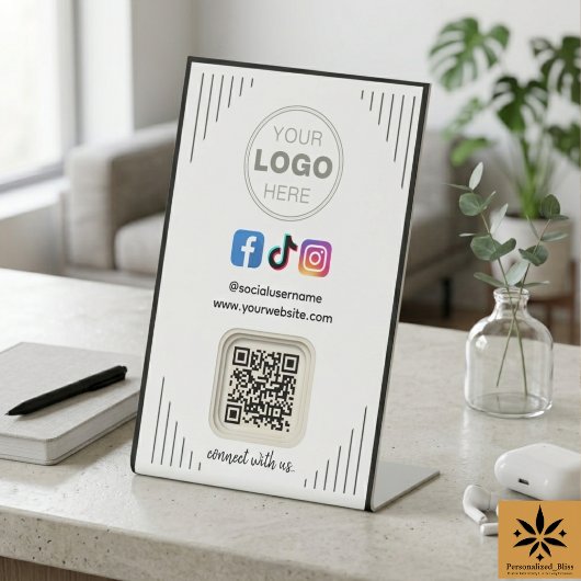 Modern Social Media | インスタグラム フェイスブック QRコード 台座サイン