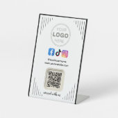 Modern Social Media | インスタグラム フェイスブック QRコード 台座サイン (正面)