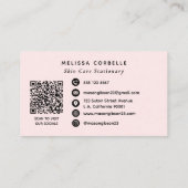 Modern Social Media QR Code Business Logo Pink 名刺 (裏面)