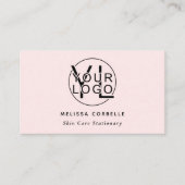 Modern Social Media QR Code Business Logo Pink 名刺 (正面)