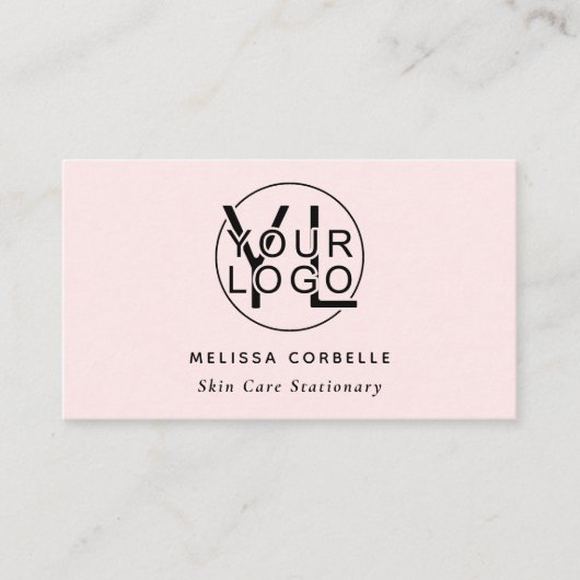 Modern Social Media QR Code Business Logo Pink 名刺 (正面)