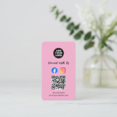 Modern Social Media QR Code | Instagram Facebook  名刺 (スタンド正面)