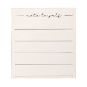 Modern Soft Beige Script LIned  ノートパッド (正面)