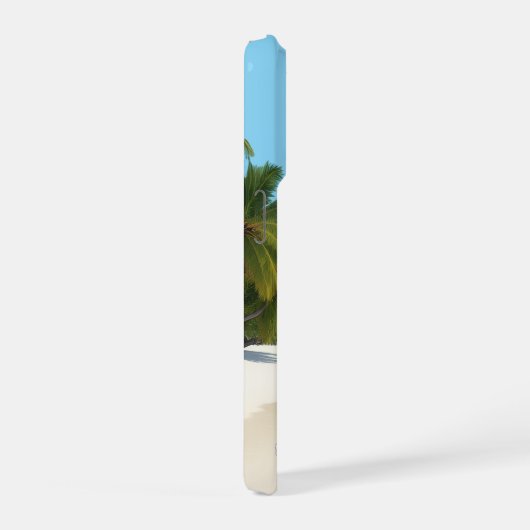 Modern Soft Blue Beach Minimal Custom Photo Design iPhoneケース (右側面)