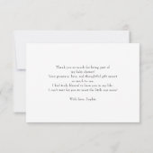 Modern Soft Pastel Blue Balloon Baby Boy Shower サンキューカード (裏面)