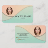 Modern Soft Pastel Makeup Artist Bridal  名刺 (正面/裏面)