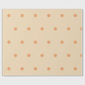 Modern Soft Peach Polka Dots Pastel Pattern ラッピングペーパー (フラット)